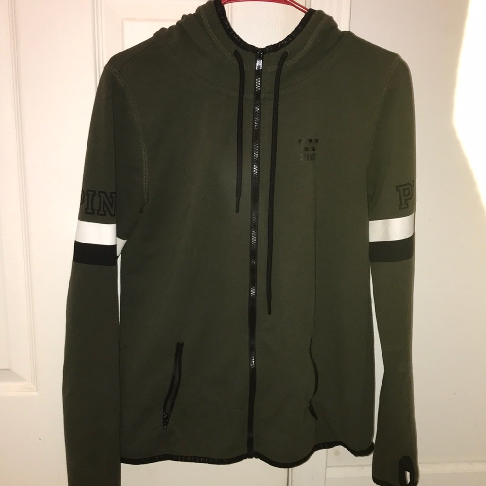 Olive green VS Pink sweater